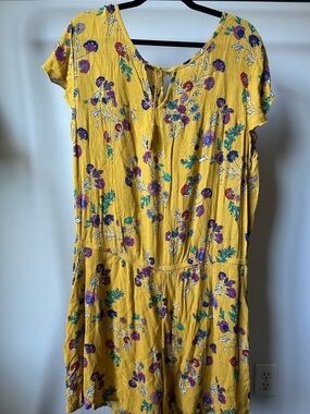 Old Navy Yellow Floral Romper Jumpsuit Women’s XL